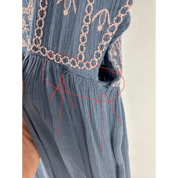 Natural Life V Neck Mini Dress Embroidered Womens L READ - Picture 2 of 7